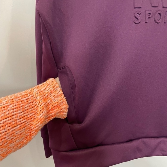 Nicole Miller Sport Purple Hooded Sweater with Pockets - Picture 8 of 9